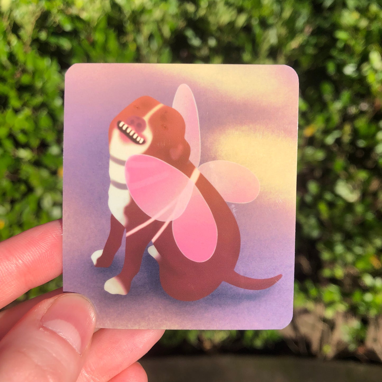 Butterfly Dog Sticker