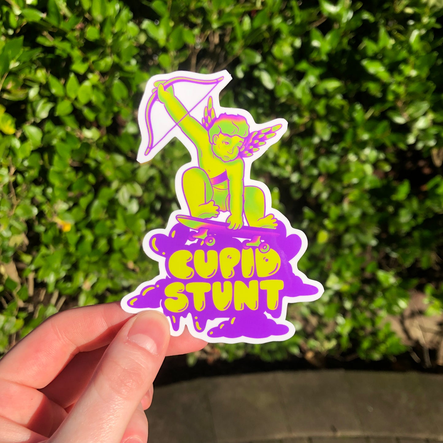 Cupid Stunt Sticker