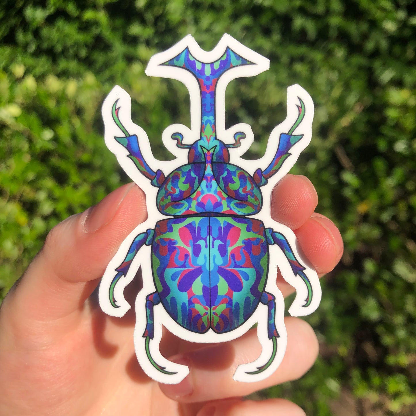 Psychedelic Beetle Sticker