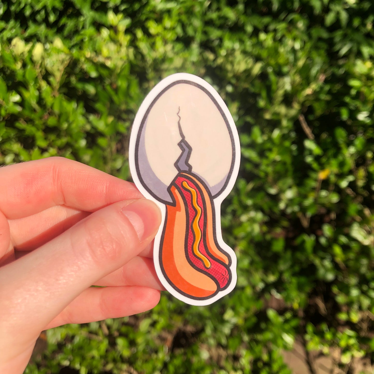 Hot Dog Egg Sticker