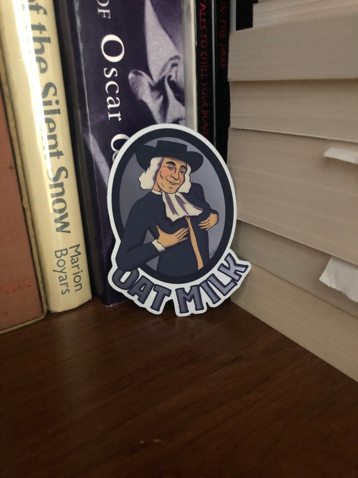 Metallic Matte Oat Milk Sticker