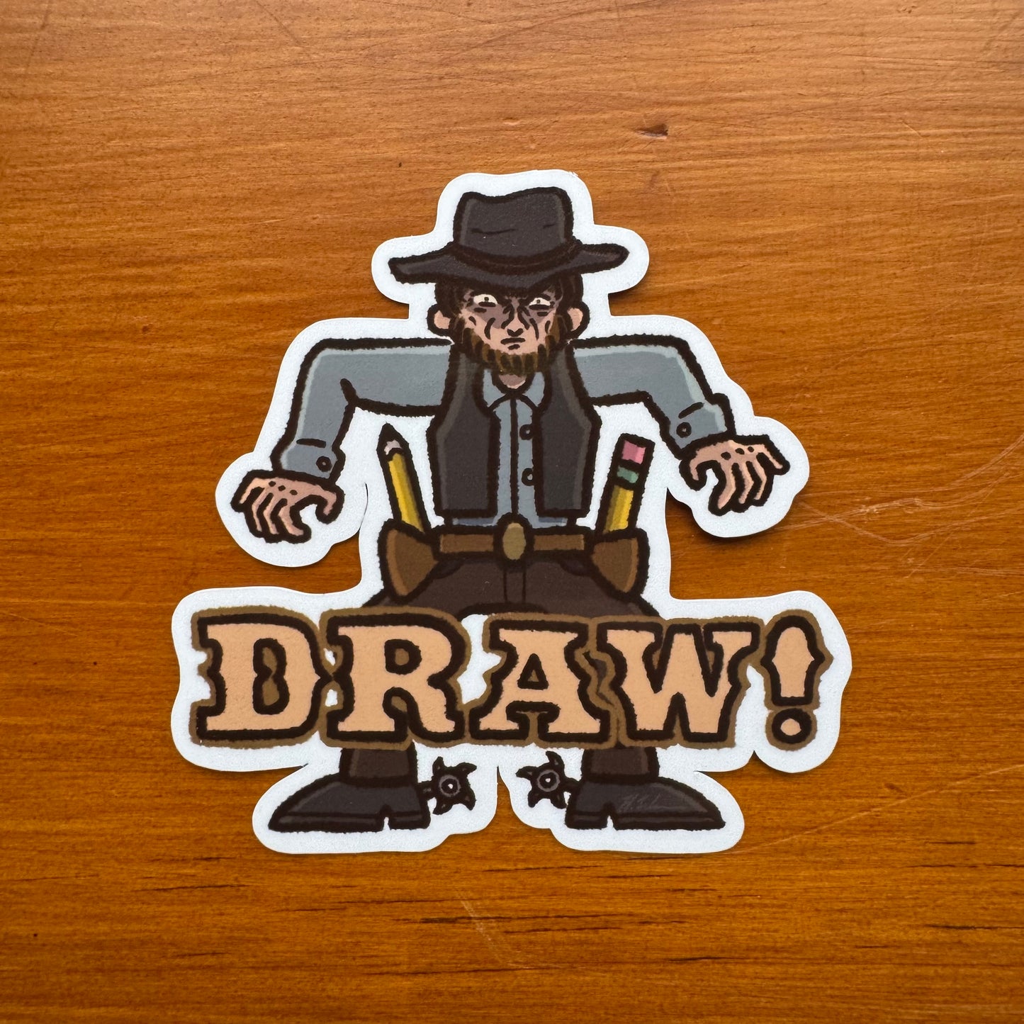 Draw Cowboy Sticker