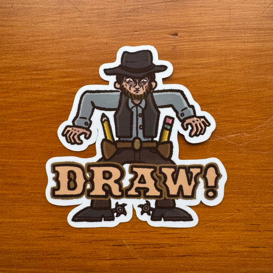 Draw Cowboy Sticker