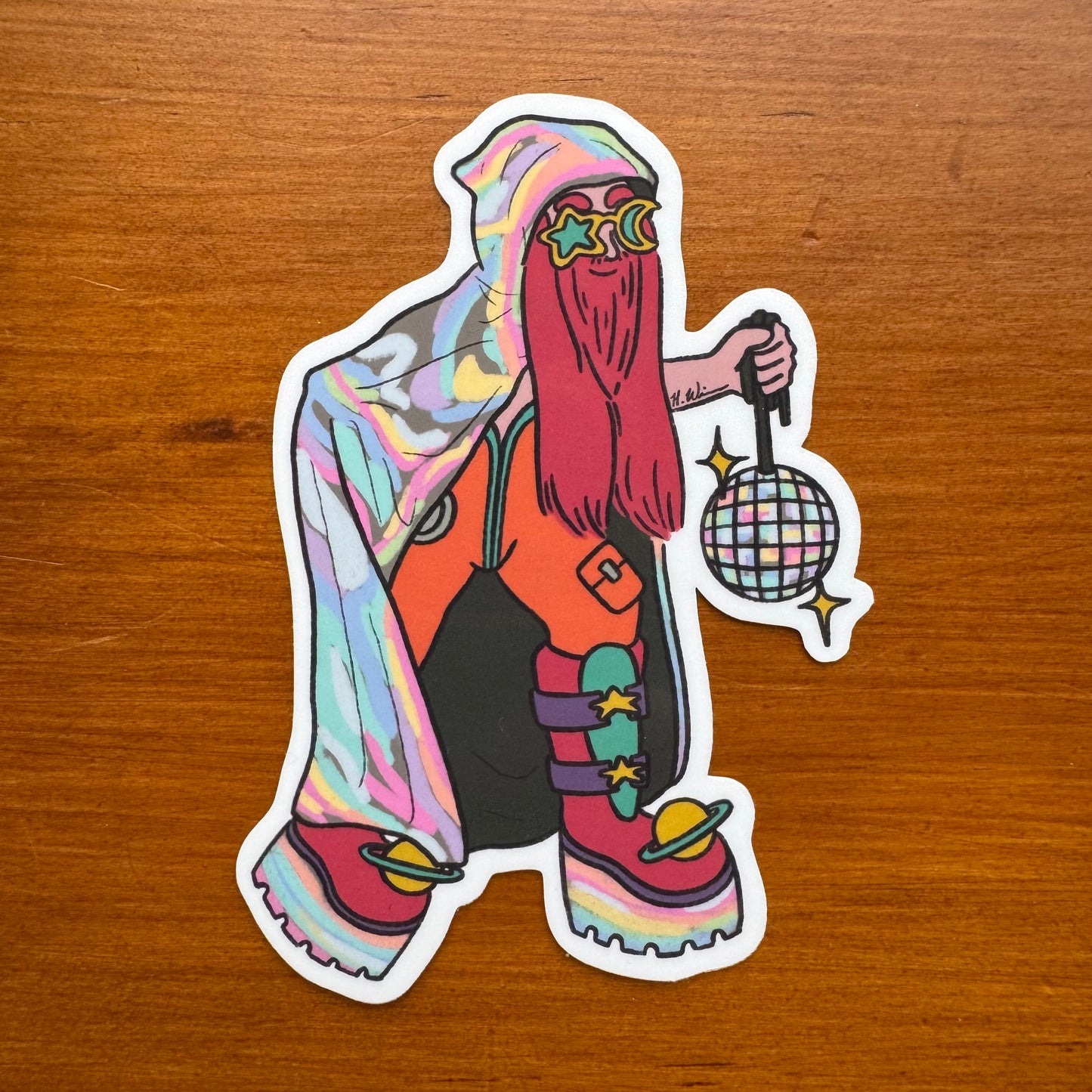 Disco Wizard Sticker