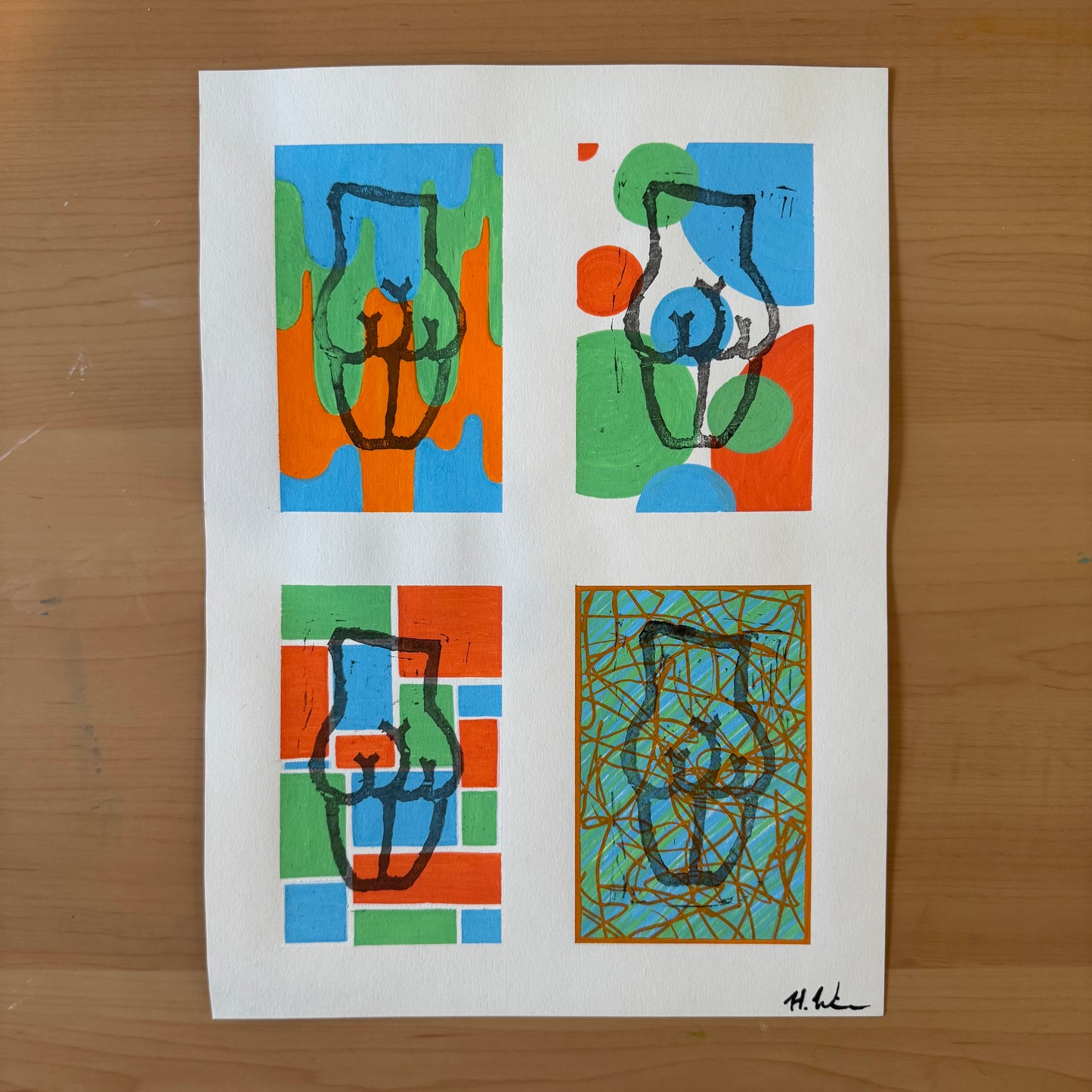 Quadruple Double Butts Painting