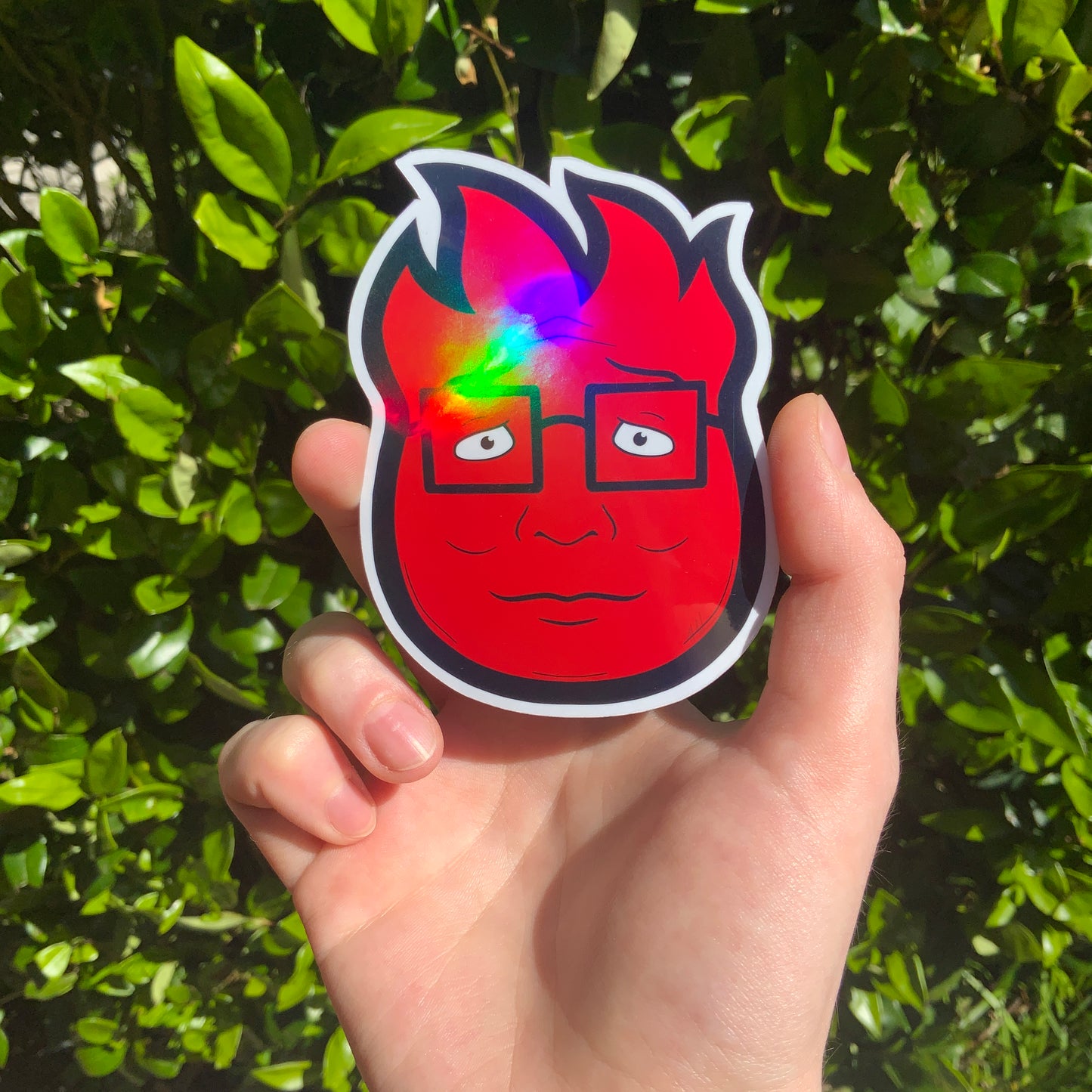 Holographic Fire Propane Sticker