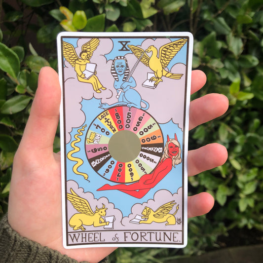 Wheel of Fortune Tarot Card XL Sticker