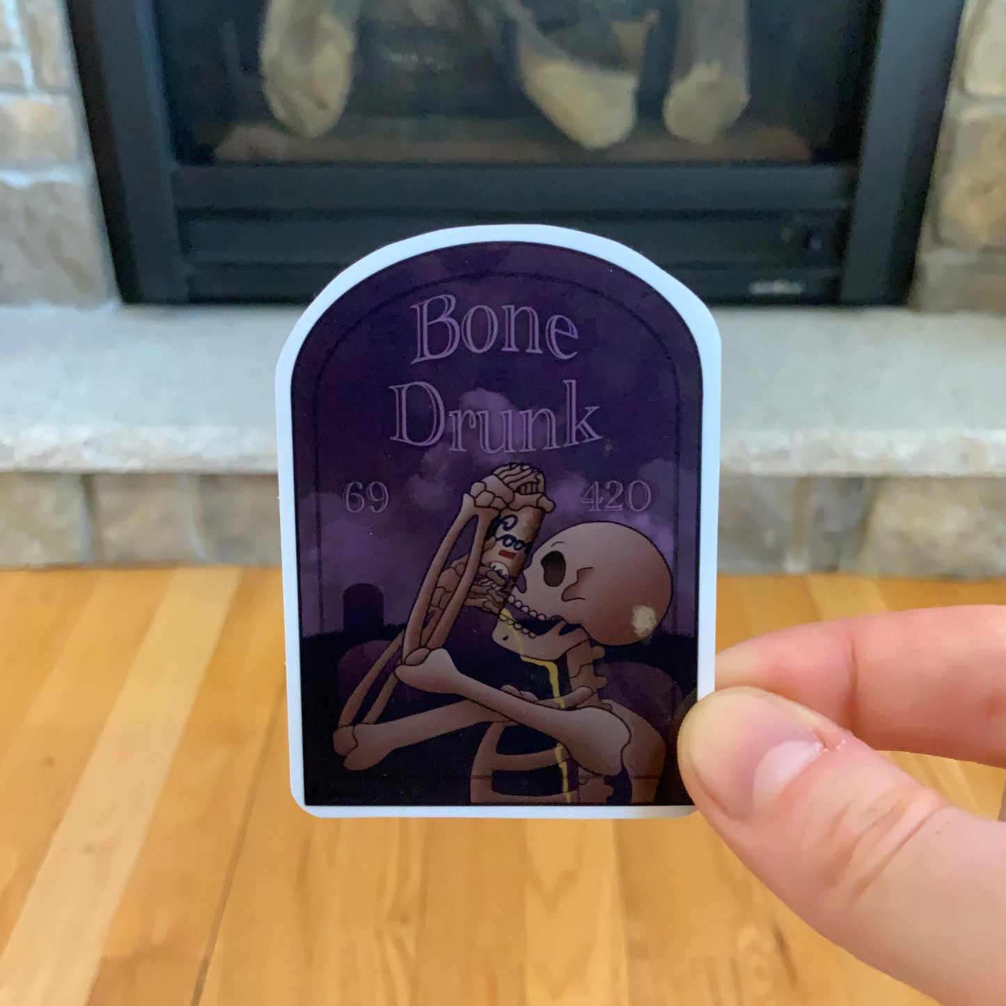 Bone Drunk Skeleton Sticker