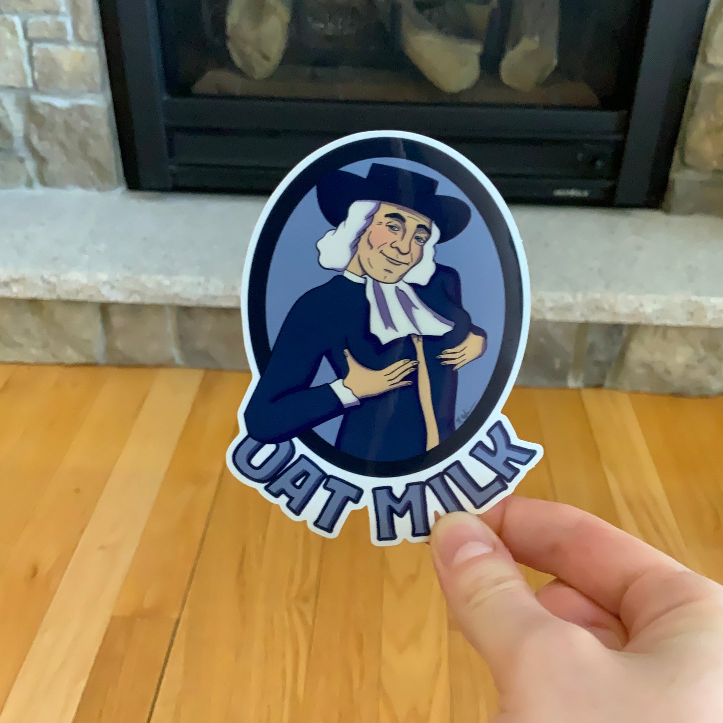 Transparent Oat Milk Sticker