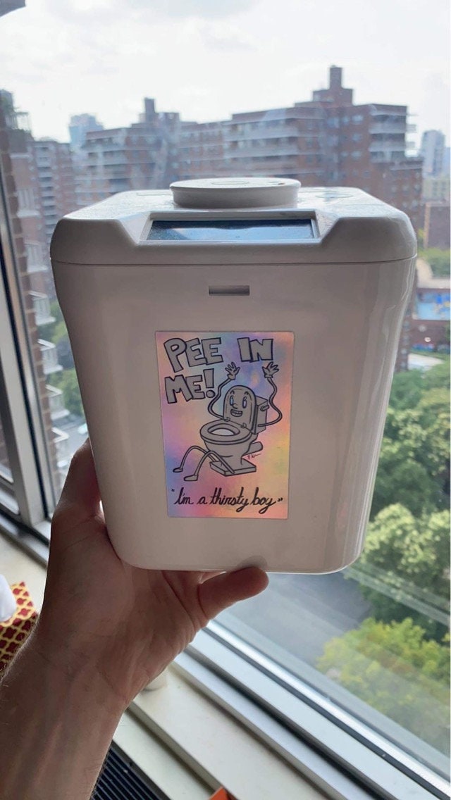 Holographic Toilet Guy Sticker