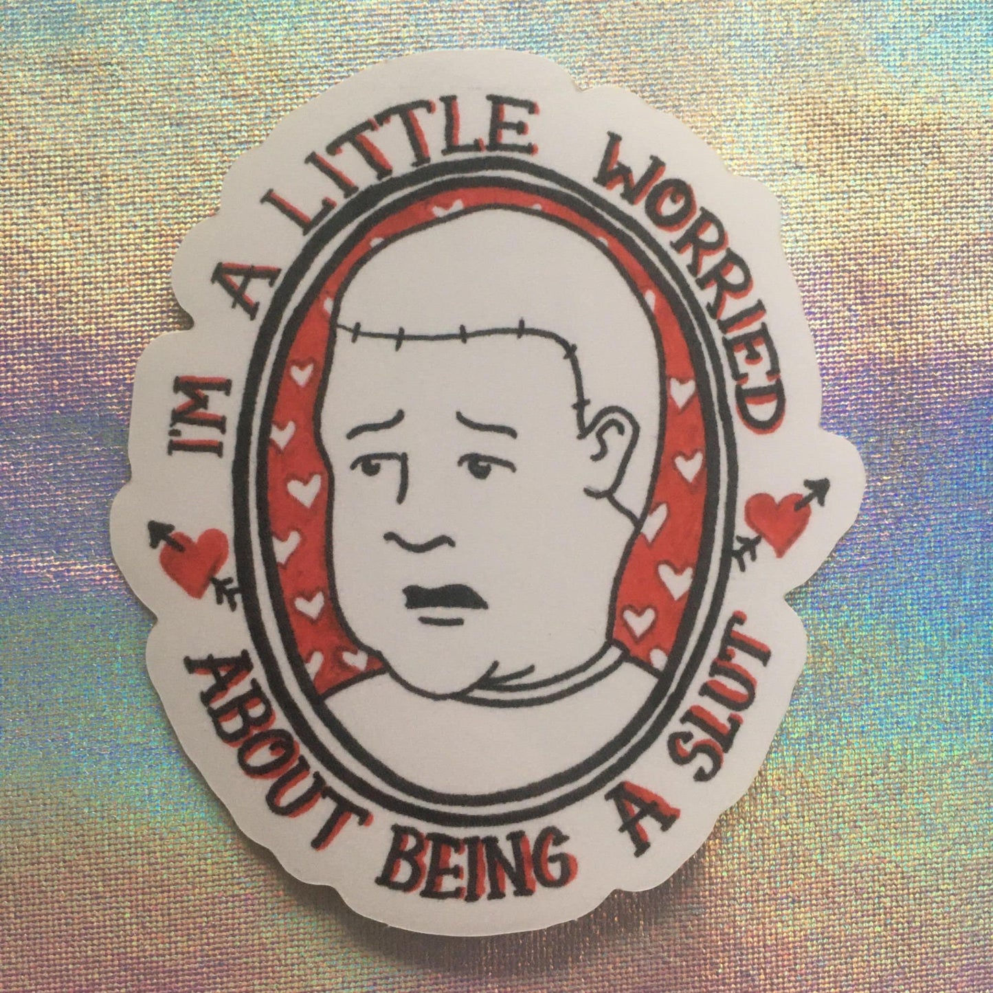 A Little Worried Sticker