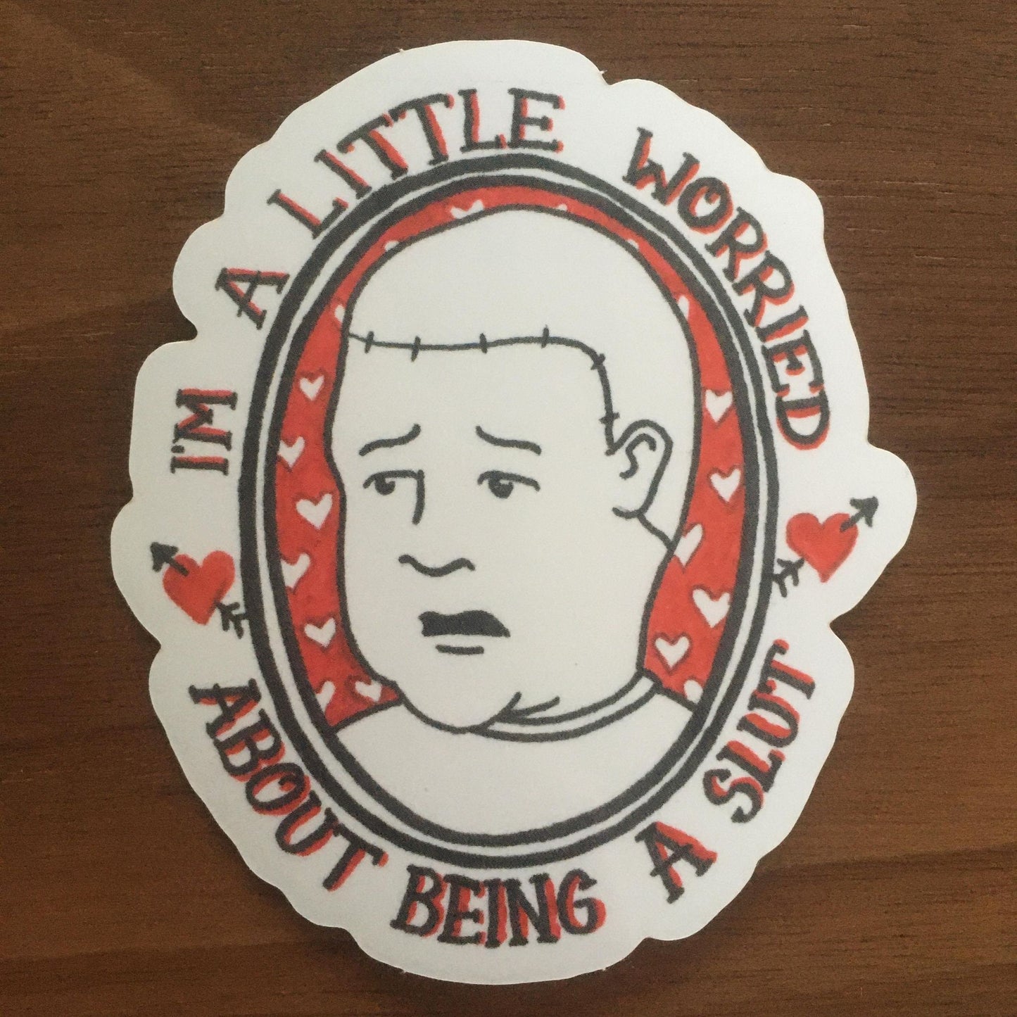 A Little Worried Sticker