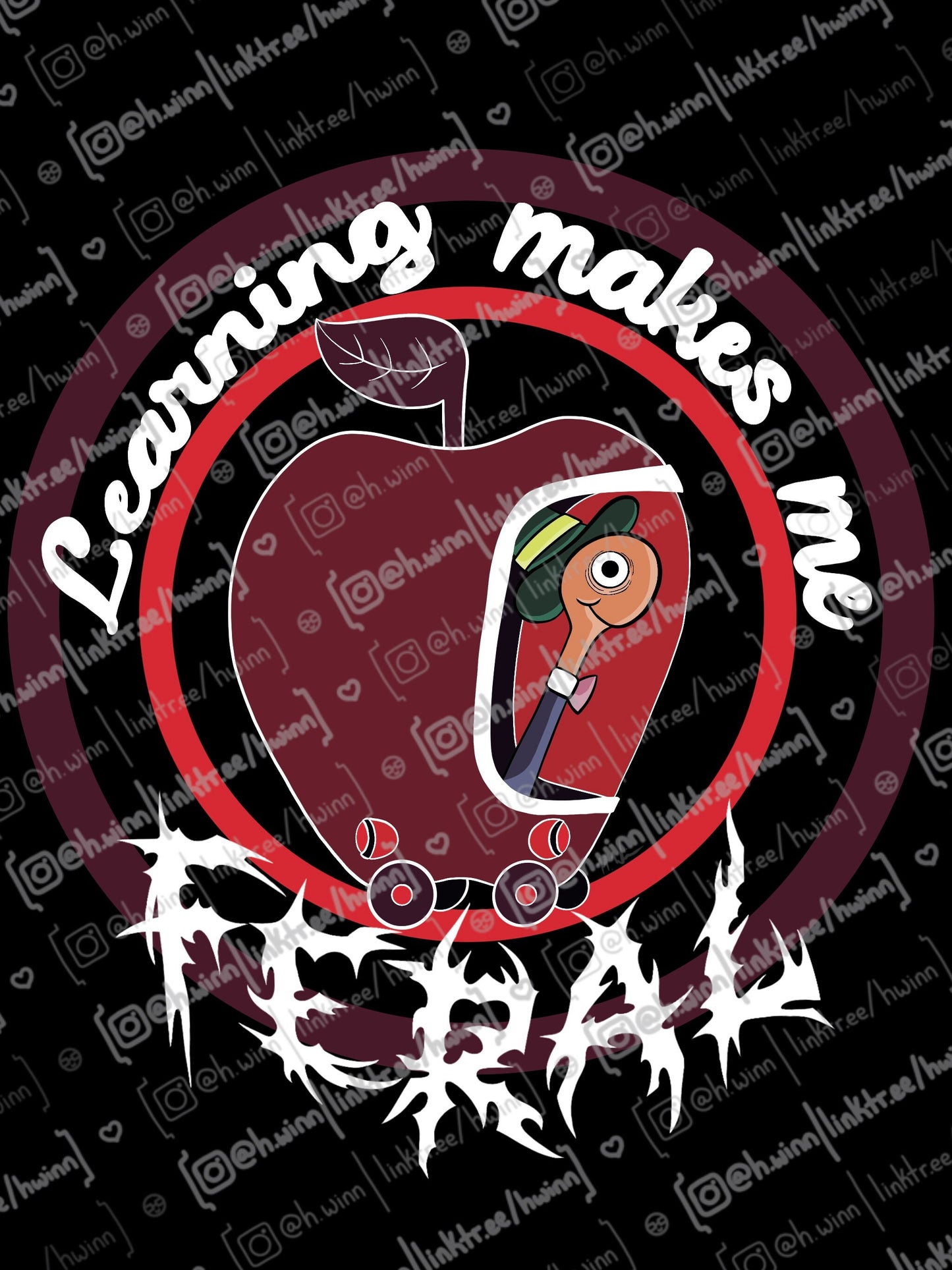 Learning Makes Me Feral Sticker