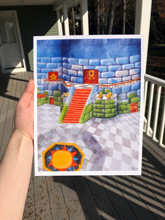 Distorted Castle Print