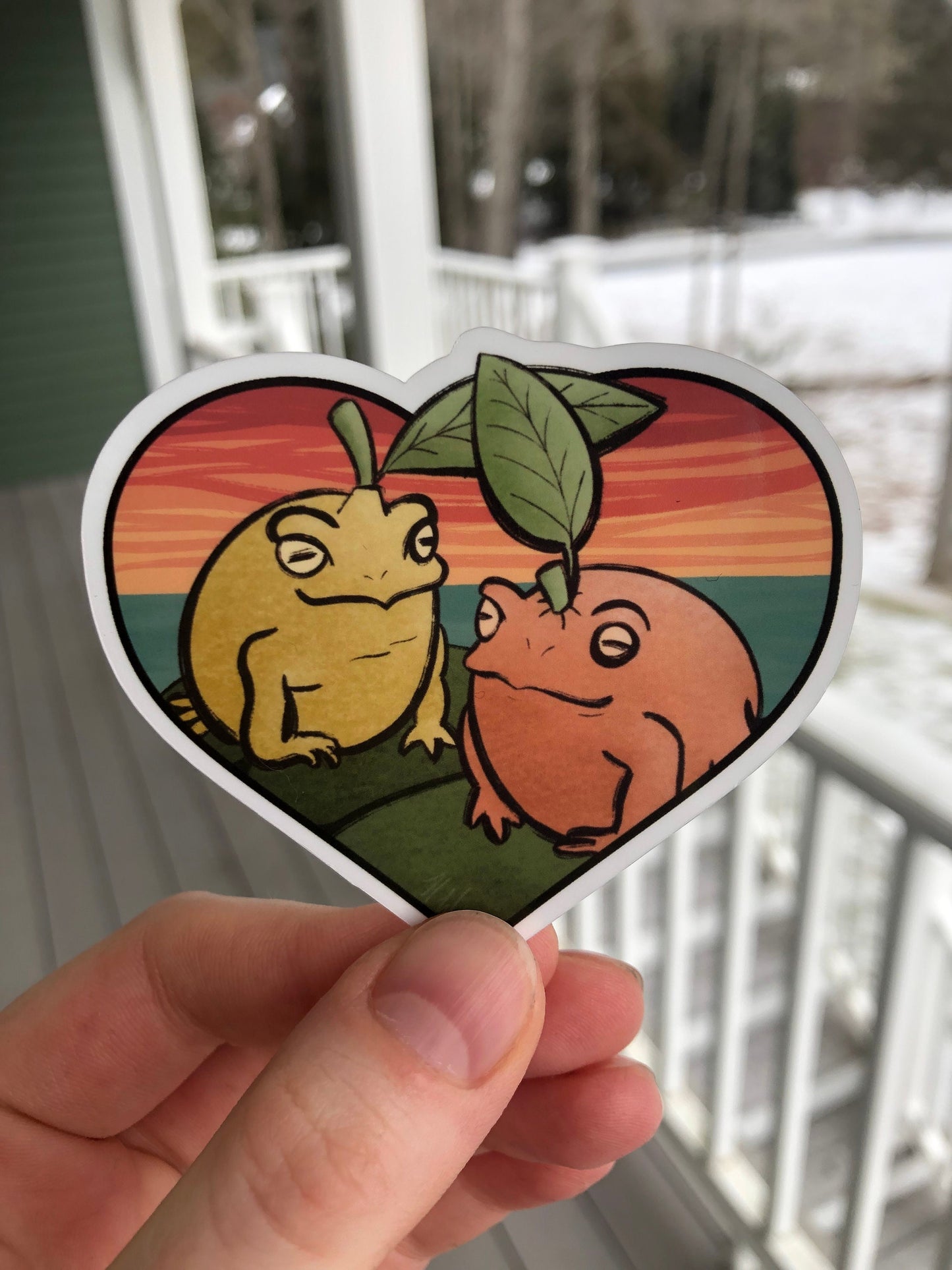 Citrus Frogs In Love Sticker