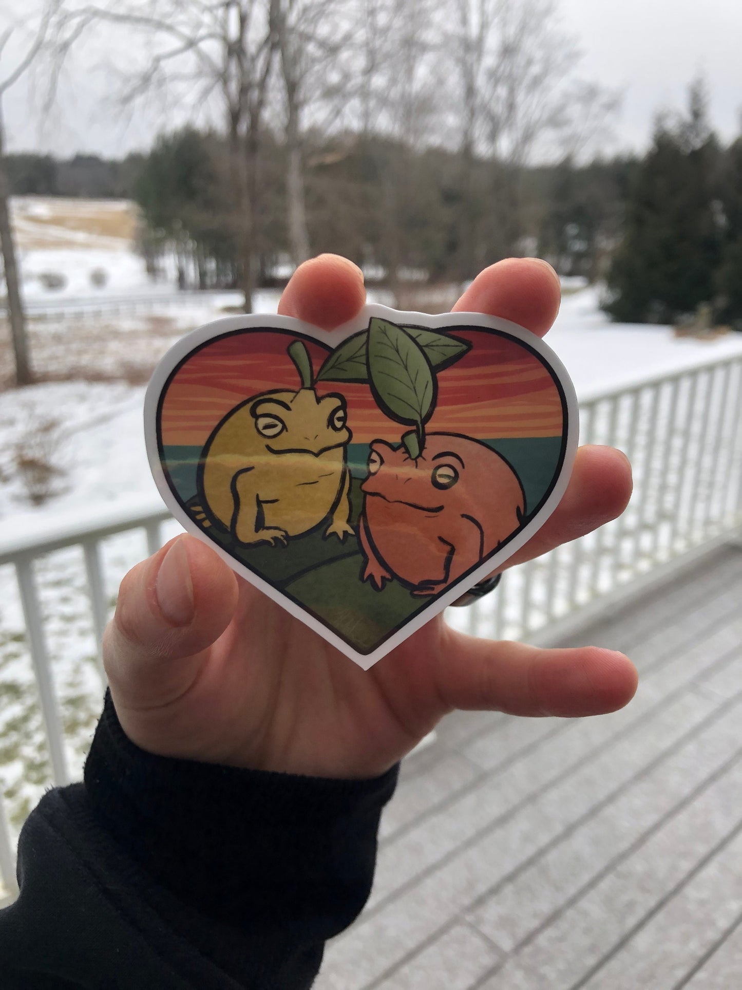 Citrus Frogs In Love Sticker