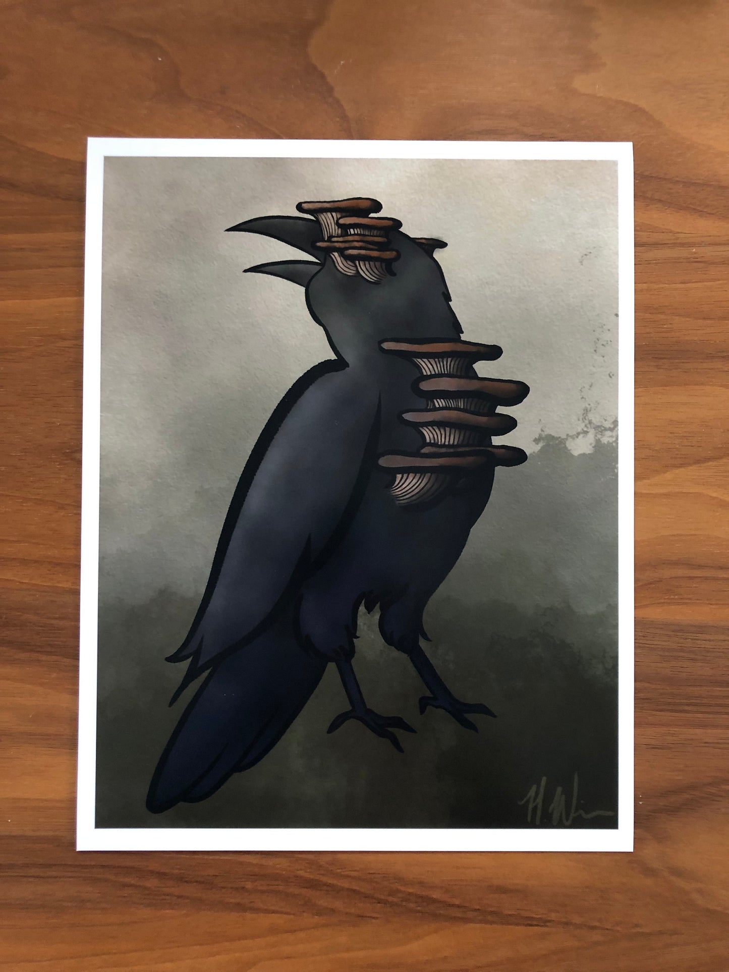 Crow Shroom Print